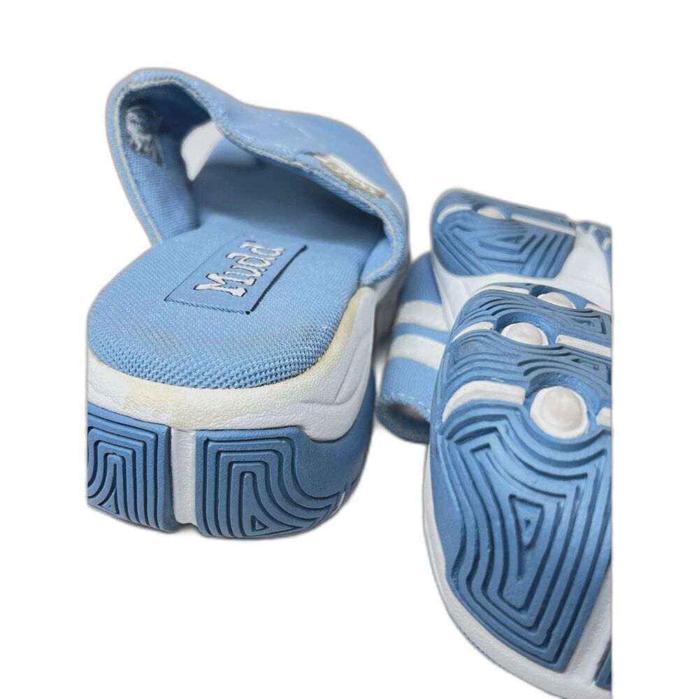 Mudd Vintage Women's Mules Y2K suede light blue platforms classic 90' 8M. - Picture 4 of 10